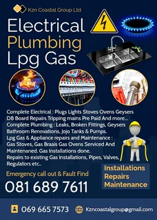 KZN Coastal Group Ltd - Electrical plumbing & Lpg Gas Repairs and Installations Durban.