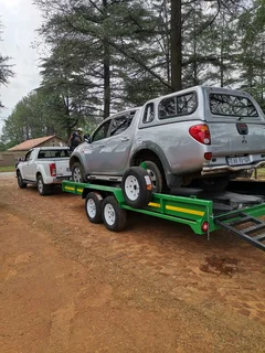 5 meter Solid Floor Car Trailer in Green