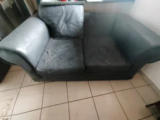 Living room black sofas x2 set