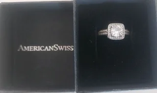 Sterling silver engagement ring