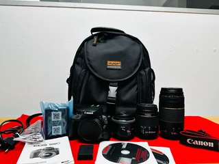 Canon EOS 100D with 3 x Lens &#43; Backpack and