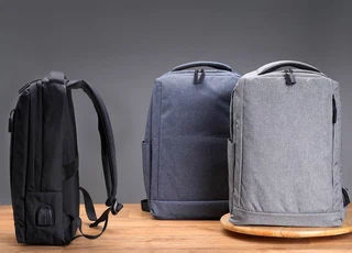 Office Laptop Backpack is made with GRS-certified RPET. Many useful features include external USB