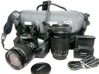 Canon 4000D DSLR camera with Canon 18-55mm Kit LensCanon 70-300mm zoom LensCanon Original Charger