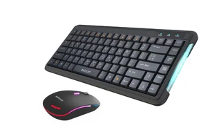 Astrum KW210 Mini Wireless Keyboard and Mouse Combo, RGB Led Lights