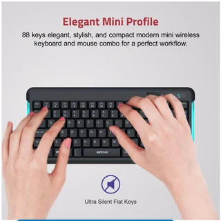 Astrum KW210 Mini Wireless Keyboard and Mouse Combo, RGB Led Lights