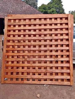 Trellises and flower boxes