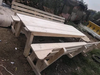 Wooden benches