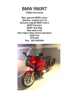 1984 BMW R Series