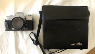 Minolta SRT 101 SLR Film Camera and Case