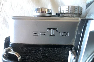 Minolta SRT 101 SLR Film Camera and Case