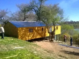 Timber  woodon house