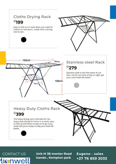 Cloths Rack Range For sale Brand New !