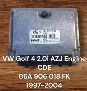 VW Golf 4 2.0i AZJ Engine CDE 1997-2004 Genuine Used Bosch Manual Basic Engine Calculator Part Numbe