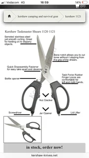 Kershaw 1120 Taskmaster Shears Multi Purpose Scissors