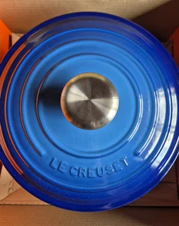 Le Creuset 24cm Deep Round Cocotte - Blue