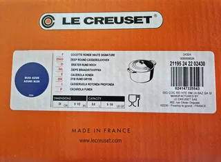 Le Creuset 24cm Deep Round Cocotte - Blue