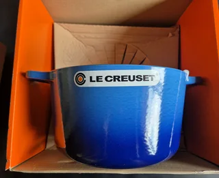 Le Creuset 24cm Deep Round Cocotte - Blue #OneWeekSale