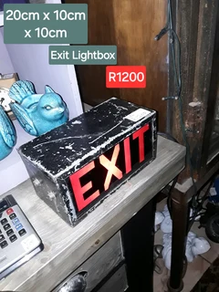 Exit light box, (20cm x 10cm x 10cm), R1200