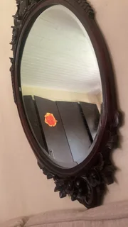 Vintage hardwood mahogany mitror