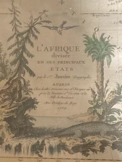 Antique Hand-Etched Map of Africa – ±200 Years Old