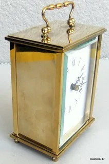 Vintage Junghans Electronic Brass Carriage Clock Quartz Battery Powered