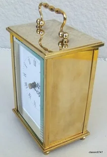 Vintage Junghans Electronic Brass Carriage Clock Quartz Battery Powered