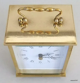 Vintage Junghans Electronic Brass Carriage Clock Quartz Battery Powered