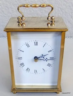 Vintage Junghans Electronic Brass Carriage Clock Quartz Battery Powered