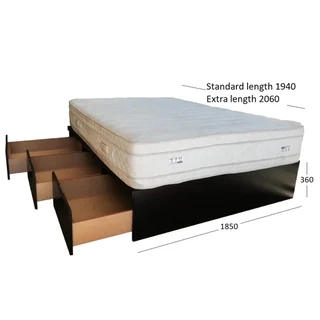 BASEBED   WITH 3 DRW (K) XL PAINT MAH (EXCLUDING MATTRESS)