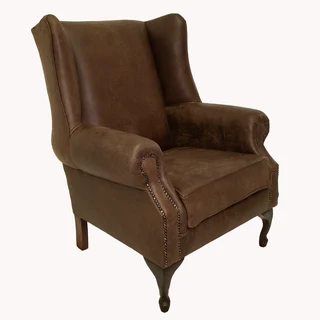 Classic   Wing Back Leather Exotic W/brown