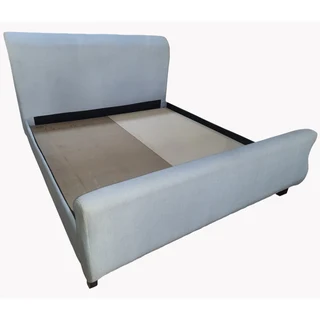 Sleigh   (k) Bed Xl Upholstered Off White
