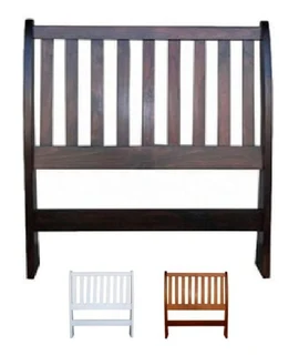 Pine   Sleigh H/board Single Mahogany Or White Or Oregon