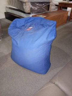 Bean Bag   Chair Sml Cotton Twill R/blue