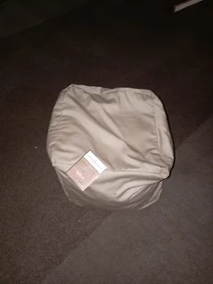Bean Bag   Ottoman Cotton Twill Stone