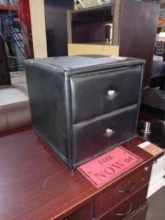 AMELIA   PEDESTAL 2 DRW B/PU WHITE OR BLACK