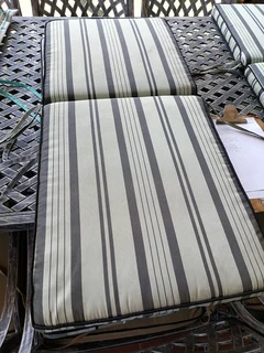 CHAIR   H/BACK CUSH DEL PRMIUM GREY STRIPE