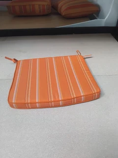 Chair   Cottage Seat Cush Del Fab Pav Rust