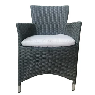 Poly   Rattan D/chair &#43;seat Cushion