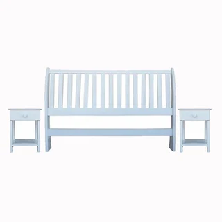 Pine   Sleigh H/board King White