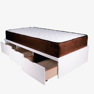 BASEBED   WITH 3 DRW (S) PAINT WHITE BULK