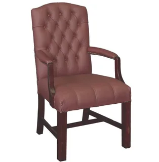 Genuine Full Leather Empire Executive Button Back Office Chair – Saffron