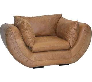 Genuine Full Leather Regal Armchair – Exotic W/Tan
