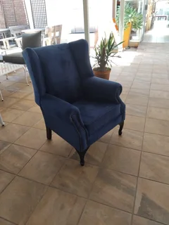 Classic Wingback Suede Navy Blue