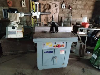 Industrial Phase 3 spindle with Blocks, cutters, sliding table and added feeder.