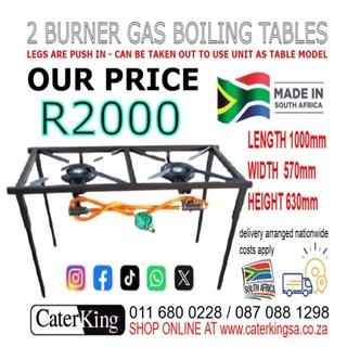 2 burner gas boiling table (LPG)