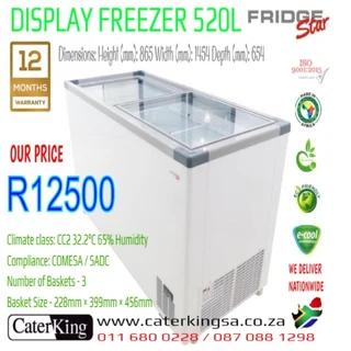 Fridgestar Showcase Freezer 520L