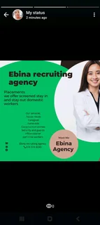 We have professional caregiver,house keeper,nanny and garden boys