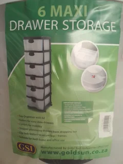 Six (6) Maxi Drawer Plastic Storage Unit Tower (brand New)