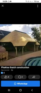 Phakisa Thatch Construction  lapas and repair building braai area