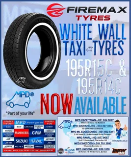 White Walled Taxi Tyres